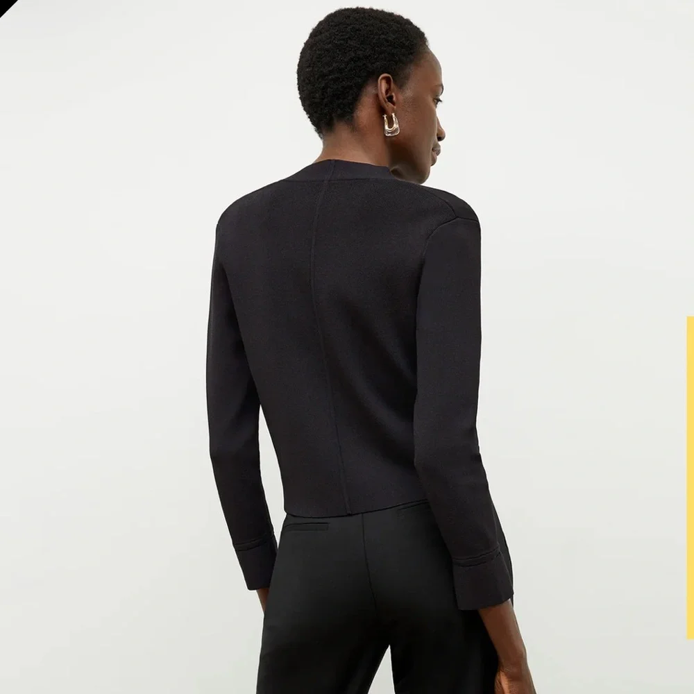 MM Lafleur "Sant Ambroeus" Jardigan Black Cropped Open Front Cardigan Jacket - Picture 8 of 17